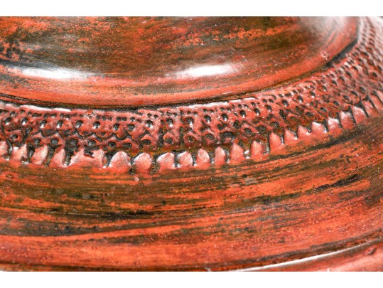 Tall South Asian Red Lacquered Box