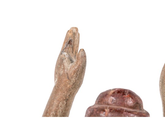 Asian Carved And Painted Wood Figure