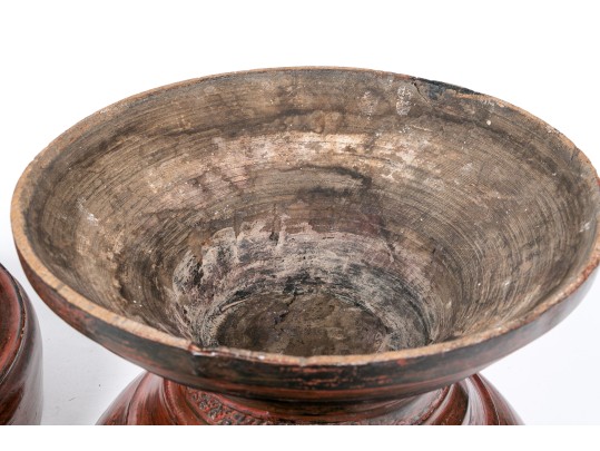 Tall South Asian Red Lacquered Box