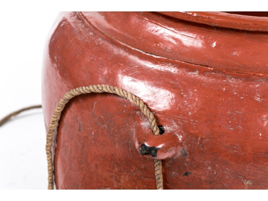South Asian Lacquered Lidded Bowl 