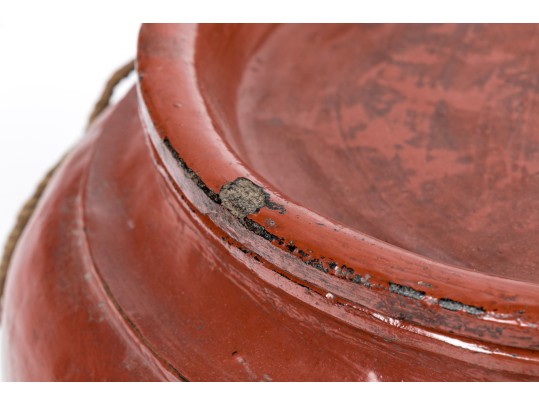 South Asian Lacquered Lidded Bowl 