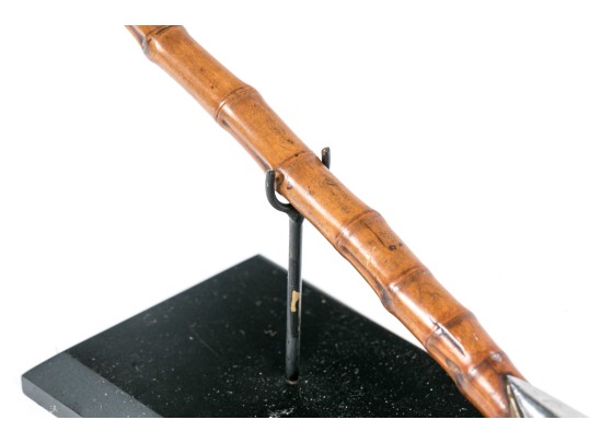 South Asian Decorated Bamboo Shaft On Stand