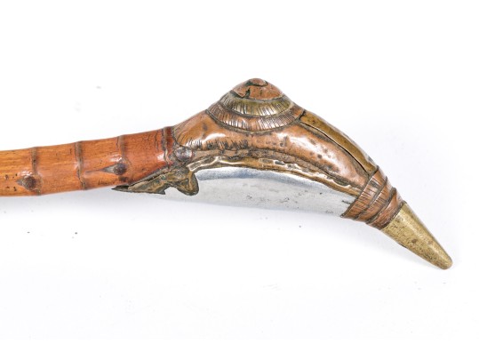 South Asian Decorated Bamboo Shaft On Stand