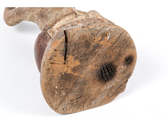 Asian Carved And Painted Wood Figure