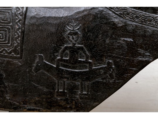 Antique African Tribal Large Scale Sculpture- Figure On Horseback