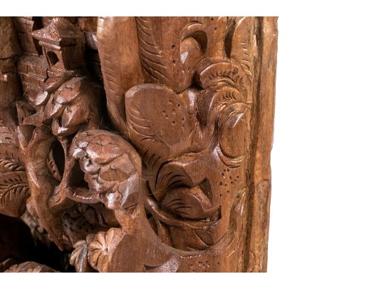Carved Thai Wooden Panel