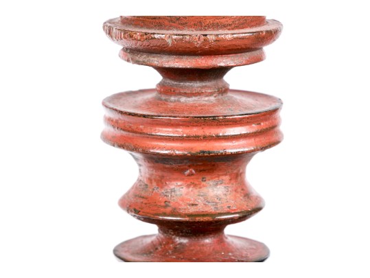 Tall South Asian Red Lacquered Box