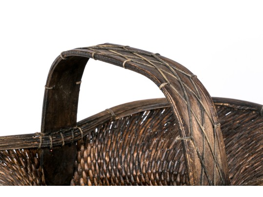 Two Asian Woven Baskets