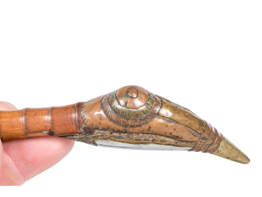 South Asian Decorated Bamboo Shaft On Stand