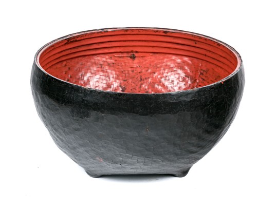 Asian Lacquered Woven Bowl