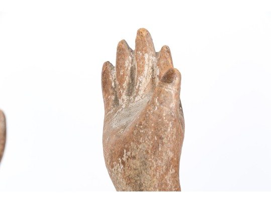 Asian Carved And Painted Wood Figure