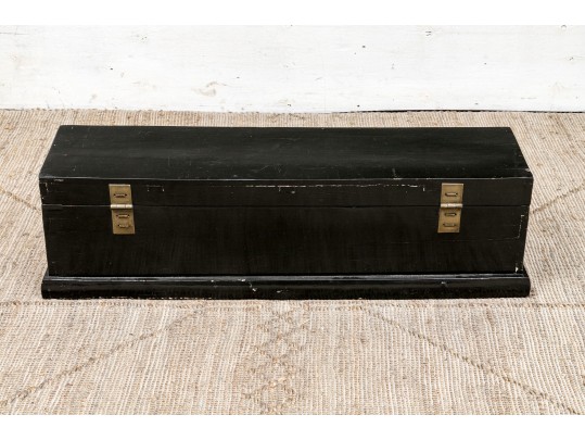Vintage Chinese Black Lacquered Trunk