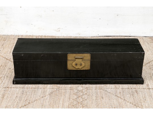 Vintage Chinese Black Lacquered Trunk