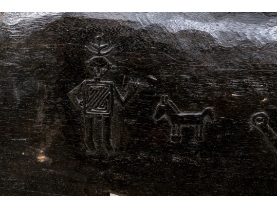 Antique African Tribal Large Scale Sculpture- Figure On Horseback