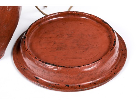 South Asian Lacquered Lidded Bowl 