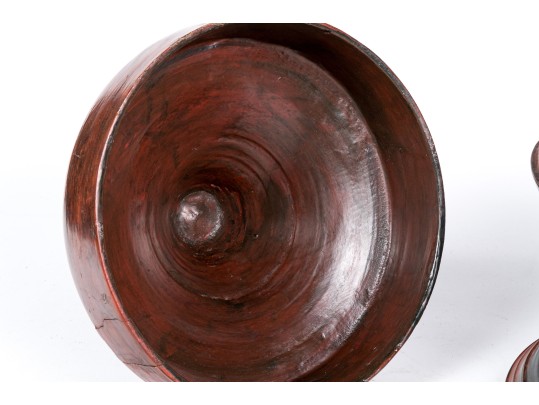 Tall South Asian Red Lacquered Box