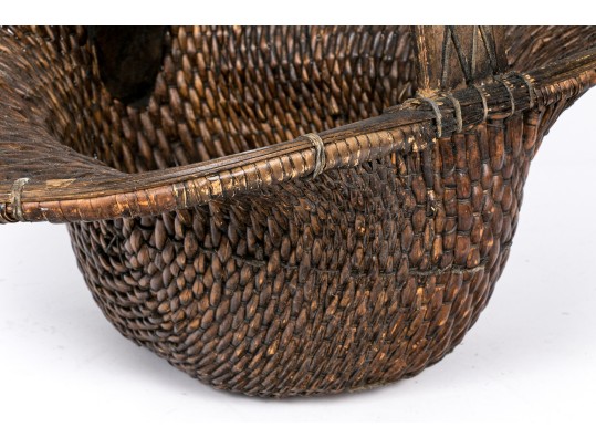 Two Asian Woven Baskets