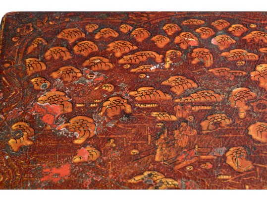 Antique Chinese Lacquered And Decorated Box