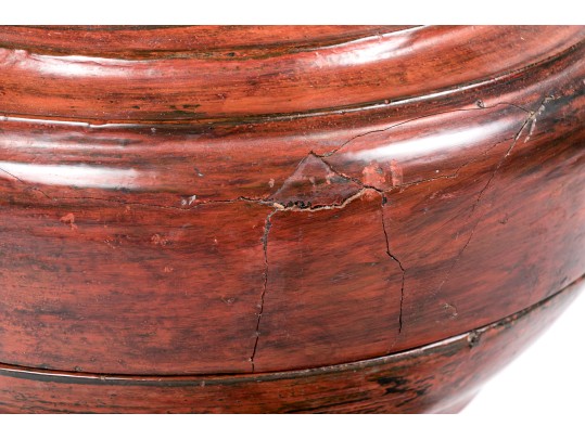 Tall South Asian Red Lacquered Box