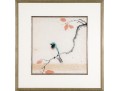 Chinese Watercolor On Paper, Song Bird In A Tree