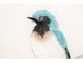 Chinese Watercolor On Paper, Song Bird In A Tree