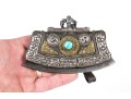 Antique Central Asian Silver And Gilt Decorated Leather Purse