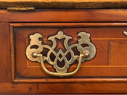 Diminutive Slant Front Marquetry Inlaid Secretary
