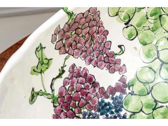 Large Italian Hand Painted Fruit Bowl