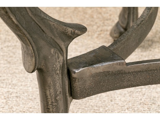 Fabulous Horse Finial Glass Coffee Table