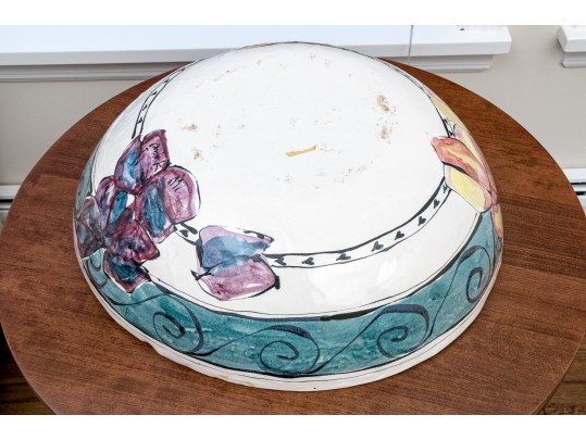 Large Italian Hand Painted Fruit Bowl
