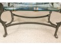 Fabulous Horse Finial Glass Coffee Table