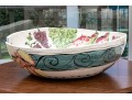 Large Italian Hand Painted Fruit Bowl
