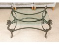 Fabulous Horse Finial Glass Coffee Table