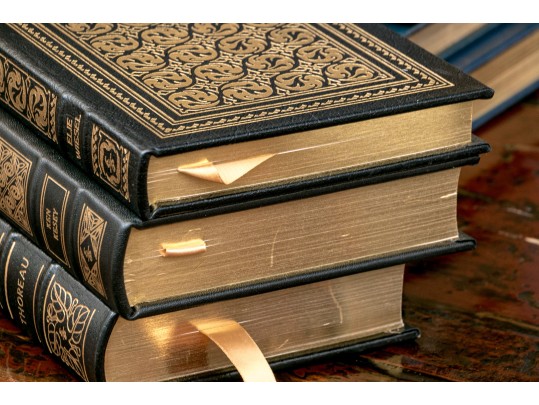 Collection Of 50 Leather Bound Books