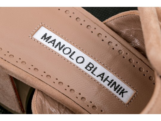 Manolo Blahnik Suede Slides