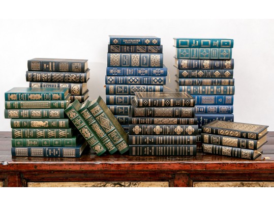 Collection Of 50 Leather Bound Books
