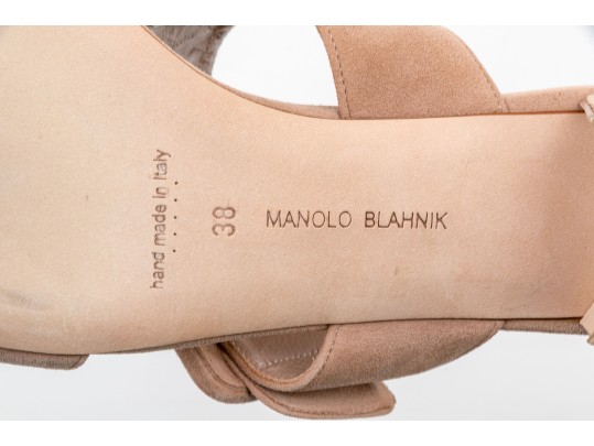 Manolo Blahnik Suede Slides