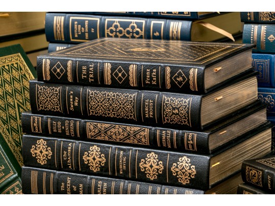Collection Of 50 Leather Bound Books