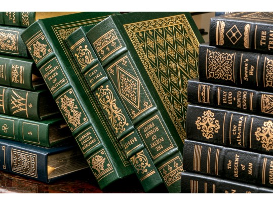 Collection Of 50 Leather Bound Books