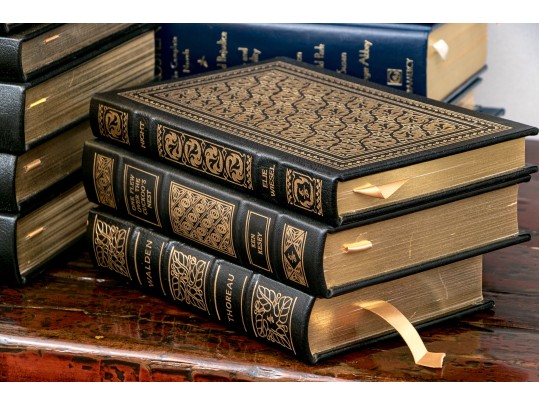 Collection Of 50 Leather Bound Books