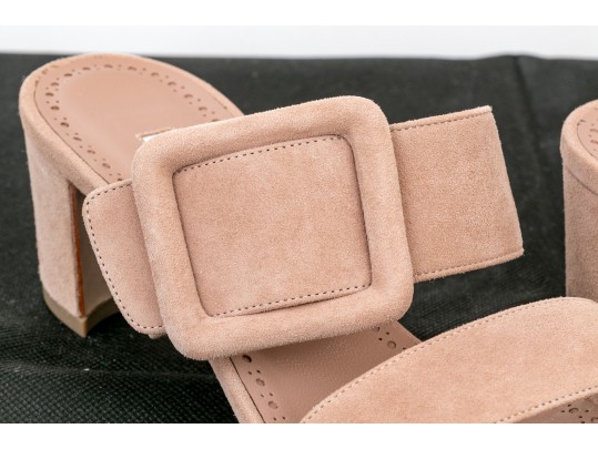 Manolo Blahnik Suede Slides