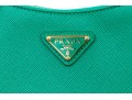 Prada Green Leather Clutch / Purse, Re-Edition Leather Mini Bag
