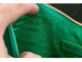 Prada Green Leather Clutch / Purse, Re-Edition Leather Mini Bag
