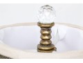 Pair Of Cut Crystal And Brass Table Lamps 