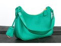 Prada Green Leather Clutch / Purse, Re-Edition Leather Mini Bag