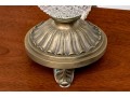 Pair Of Cut Crystal And Brass Table Lamps 