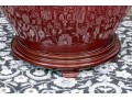 Chinese Sang De Boeuf Glazed Ceramic Jardiniere On Stand