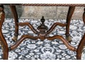 Louis XVI Style Brass Mounted, Upholstered Stool / Ottoman