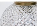 Pair Of Cut Crystal And Brass Table Lamps 
