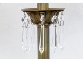 Pair Of Cut Crystal And Brass Table Lamps 
